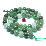 Green Rutilated Quartz Beads 8mm Smooth Loose Stone DIY Bracelet Necklace