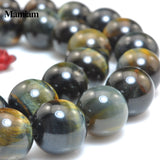Mamiam Natural Hawk's Eye Beads 10mm - DIY Bracelet Necklace Gemstone