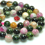 Mamiam Natural Tourmaline Beads 8mm Round Stone Diy Jewelry Making