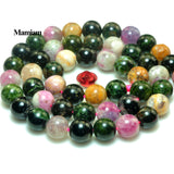 Mamiam Natural Tourmaline Beads 8mm Round Stone Diy Jewelry Making