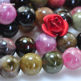 Mamiam Natural Tourmaline Charm Beads 6mm DIY Jewelry Making