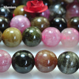 Mamiam Natural Tourmaline Charm Beads 6mm DIY Jewelry Making
