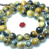 Mamiam Tiger's Eye Beads 8mm 10mm Round Stones