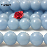 Mamiam Natural Peru Angelite Beads 6mm 8mm Round Stone DIY Jewelry