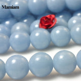 Mamiam Natural Peru Angelite Beads 6mm 8mm Round Stone DIY Jewelry