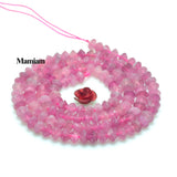 Mamiam Natural Pink Tourmaline Faceted Rondelle Disc Beads 3x4mm