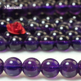 Mamiam Amethyst Violet Quartz Crystal Round Beads 6mm DIY Bracelet Necklace