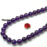 Mamiam Amethyst Violet Quartz Crystal Round Beads 6mm DIY Bracelet Necklace