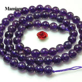 Mamiam Amethyst Violet Quartz Crystal Round Beads 6mm DIY Bracelet Necklace