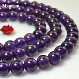 Mamiam Amethyst Violet Quartz Crystal Round Beads 6mm DIY Bracelet Necklace
