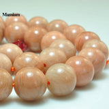 Mamiam Natural Sunstone Beads 6mm 8mm 10mm Round Stone Diy Bracelet Necklace