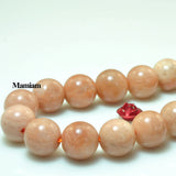 Mamiam Natural Sunstone Beads 6mm 8mm 10mm Round Stone Diy Bracelet Necklace