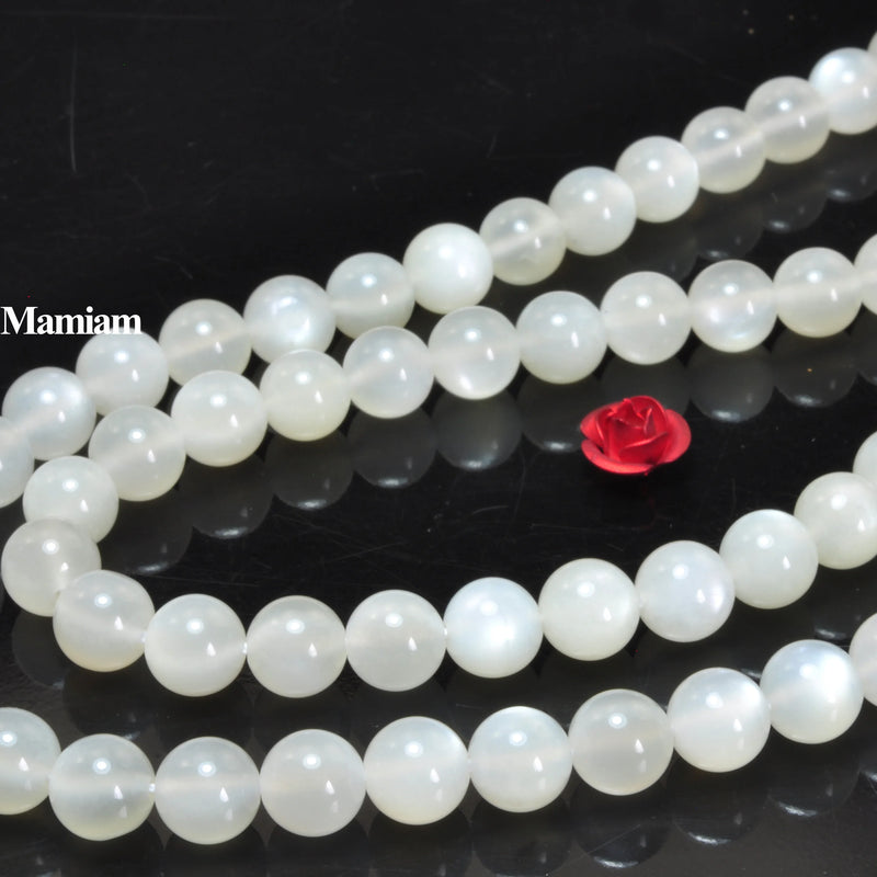Moonstone Beads 6mm Smooth Round Stone Jewelry Making