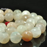 Yellow Moonstone Faceted Round Stone Beads 8mm 10mm