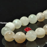 Yellow Moonstone Faceted Round Stone Beads 8mm 10mm