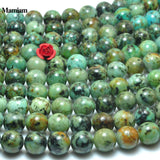 Natural Africa Turquoise Smooth Round Loose Stone Beads 6-10mm