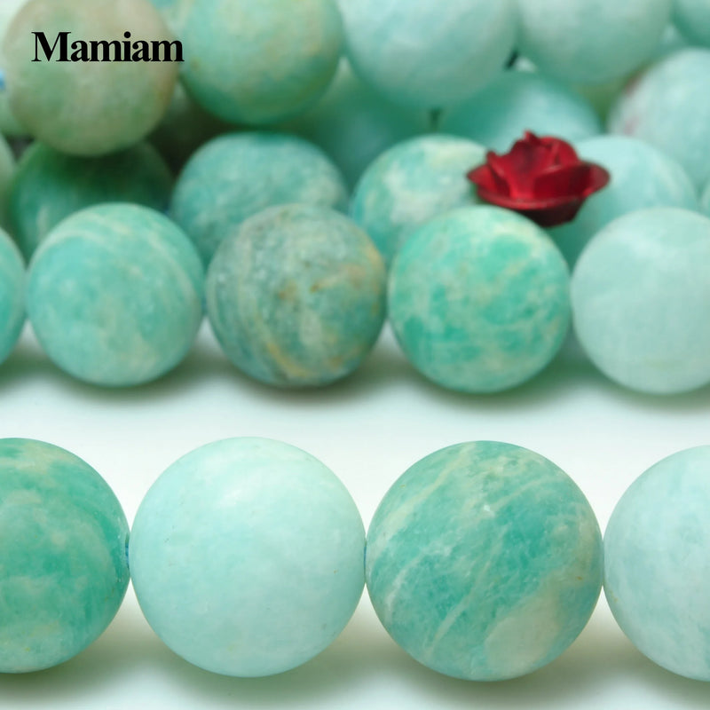 Amazonite Matte Round Beads 8mm 10mm Gemstone DIY Jewelry Making