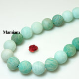 Amazonite Matte Round Beads 8mm 10mm Gemstone DIY Jewelry Making