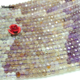 Mamiam Auralite 23 Quartz Crystal Rondelle Beads 2x3.6mm DIY Jewelry Making
