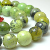 Mamiam Natural Australia Green Jadeite Beads 8mm 10mm Smooth Round Stone