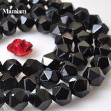 Natural Agate Diamond Faceted Round Beads 6-10mm Jewelry Making