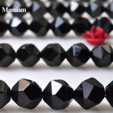 Natural Agate Diamond Faceted Round Beads 6-10mm Jewelry Making