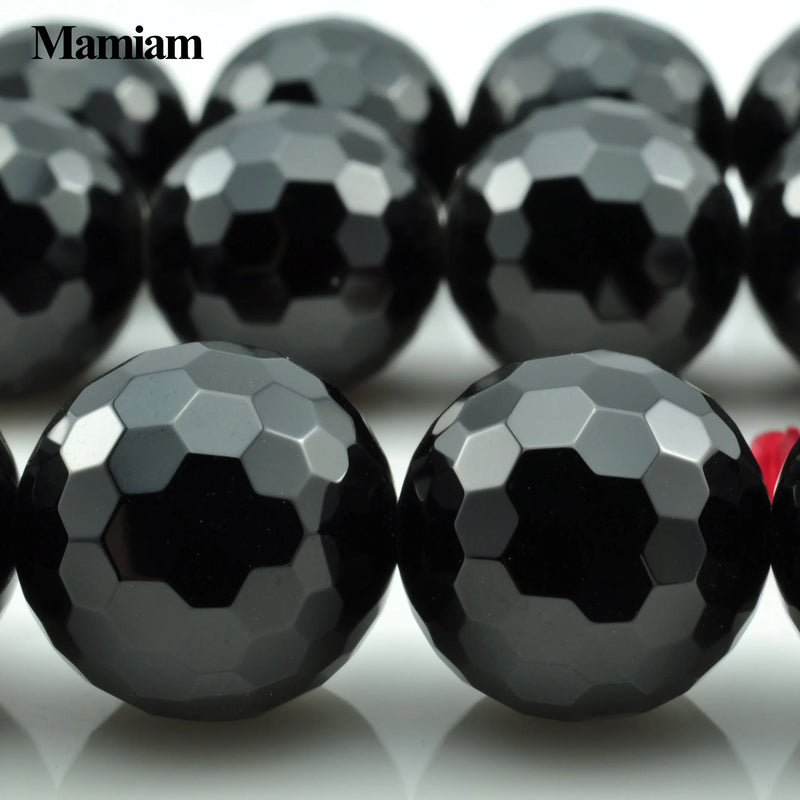 Natural Agate Faceted Round Beads for Jewelry Making