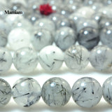 8mm Rutilated Quartz Crystal Beads for DIY Jewelry Making