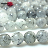 8mm Rutilated Quartz Crystal Beads for DIY Jewelry Making