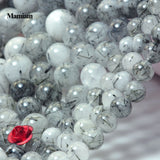 8mm Rutilated Quartz Crystal Beads for DIY Jewelry Making