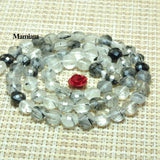 Natural Rutilated Quartz Faceted Flat Stone Beads 6mm