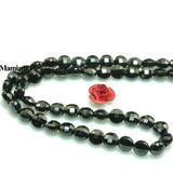 Mamiam Natural Spinel Faceted Flat Round Coin Beads 4mm