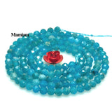 Natural Apatite Faceted Round Beads 3mm DIY Bracelet Necklace Jewelry Making