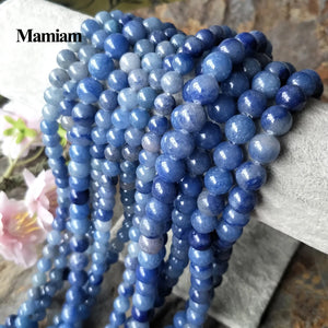 Natural Aventurine Charm Beads 6-10mm Smooth Round Stone DIY Bracelet Necklace