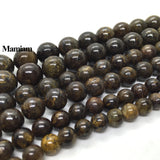 Natural Bronzite Beads 6mm 8mm 10mm Smooth Round Loose Stone Diy Bracelet