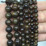 Natural Bronzite Beads 6mm 8mm 10mm Smooth Round Loose Stone Diy Bracelet