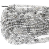 Mamiam Natural Cloudy Quartz Crystal Beads 6-10mm Round Stone Diy Jewelry Making
