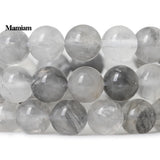 Mamiam Natural Cloudy Quartz Crystal Beads 6-10mm Round Stone Diy Jewelry Making