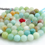 Mamiam Colorful Amazonite Beads 6-12mm for DIY Jewelry