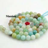 Mamiam Colorful Amazonite Beads 6-12mm for DIY Jewelry