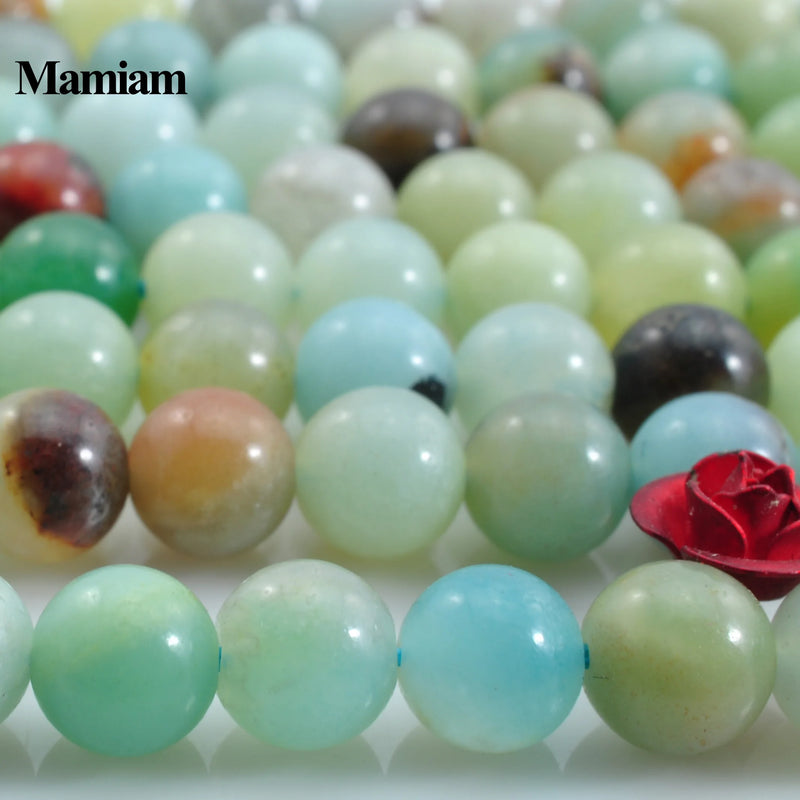 Mamiam Colorful Amazonite Beads 6-12mm for DIY Jewelry