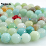 Mamiam Colorful Amazonite Beads 6-12mm for DIY Jewelry
