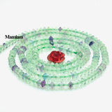 Mamiam Fluorite Faceted Rondelle Tiny Beads 2x3mm