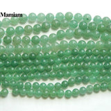 Green Aventurine Beads 6-10mm Smooth Round Stone Diy Bracelet Necklace