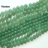 Green Aventurine Beads 6-10mm Smooth Round Stone Diy Bracelet Necklace
