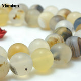 Mamiam Grey Agate Matte Beads 6mm 8mm DIY Bracelet Necklace