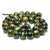 Natural Hawk-Tiger's Eye Beads 6mm 8mm 10mm Smooth Round Stone Diy Bracelet