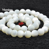 Mamiam Natural Horseshoe Shell Beads Matte 8mm 10mm Smooth Loose Round Stone