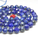 Natural Lapis Lazuli Faceted Round Beads 5mm 6mm DIY Bracelet Necklace