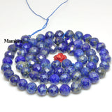 Natural Lapis Lazuli Faceted Round Beads 5mm 6mm DIY Bracelet Necklace